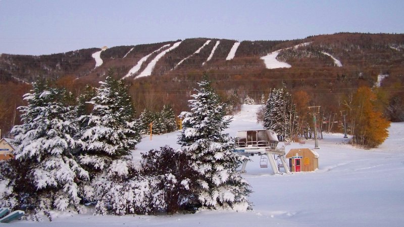 Snow in Mont-Sainte-Anne