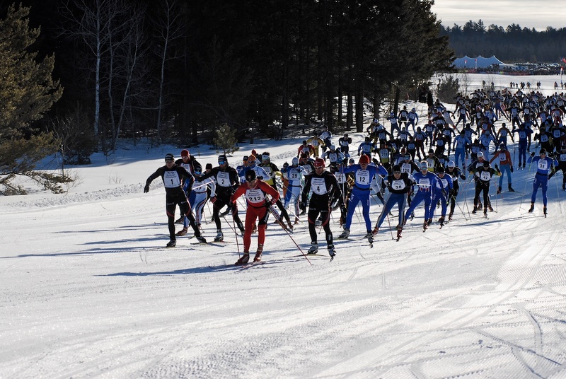 Elite wave hits the trail of the 2010 American Birkebeiner (photo: Brett Morgan)