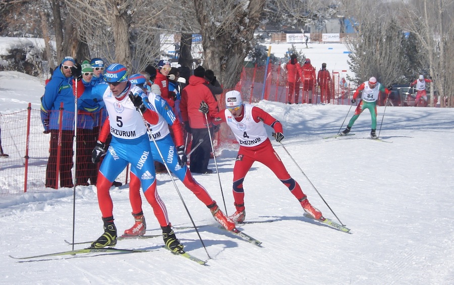 Ustiugov Takes Third Straight Title in World Junior Skiathlon