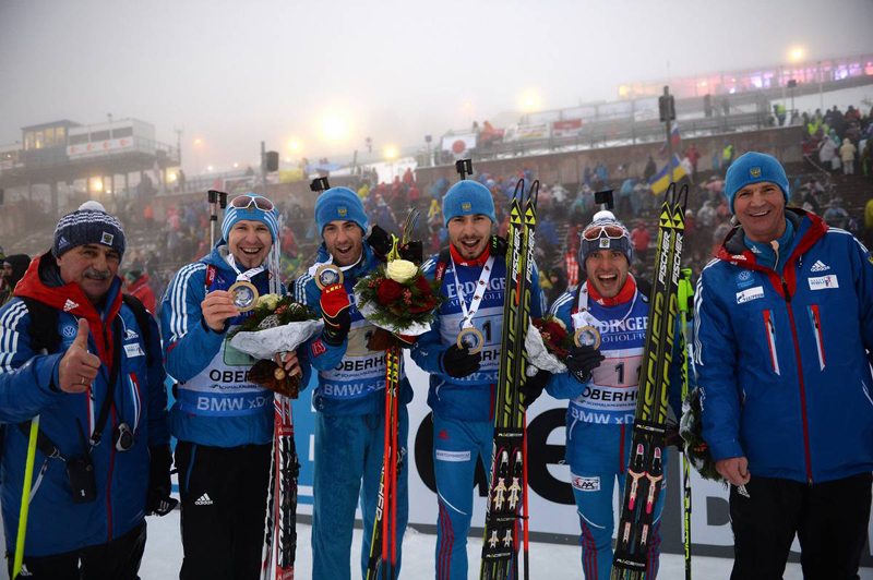 With Shipulin’s Late Heroics, Russia Unbeatable in Bad-Weather Oberhof Relay