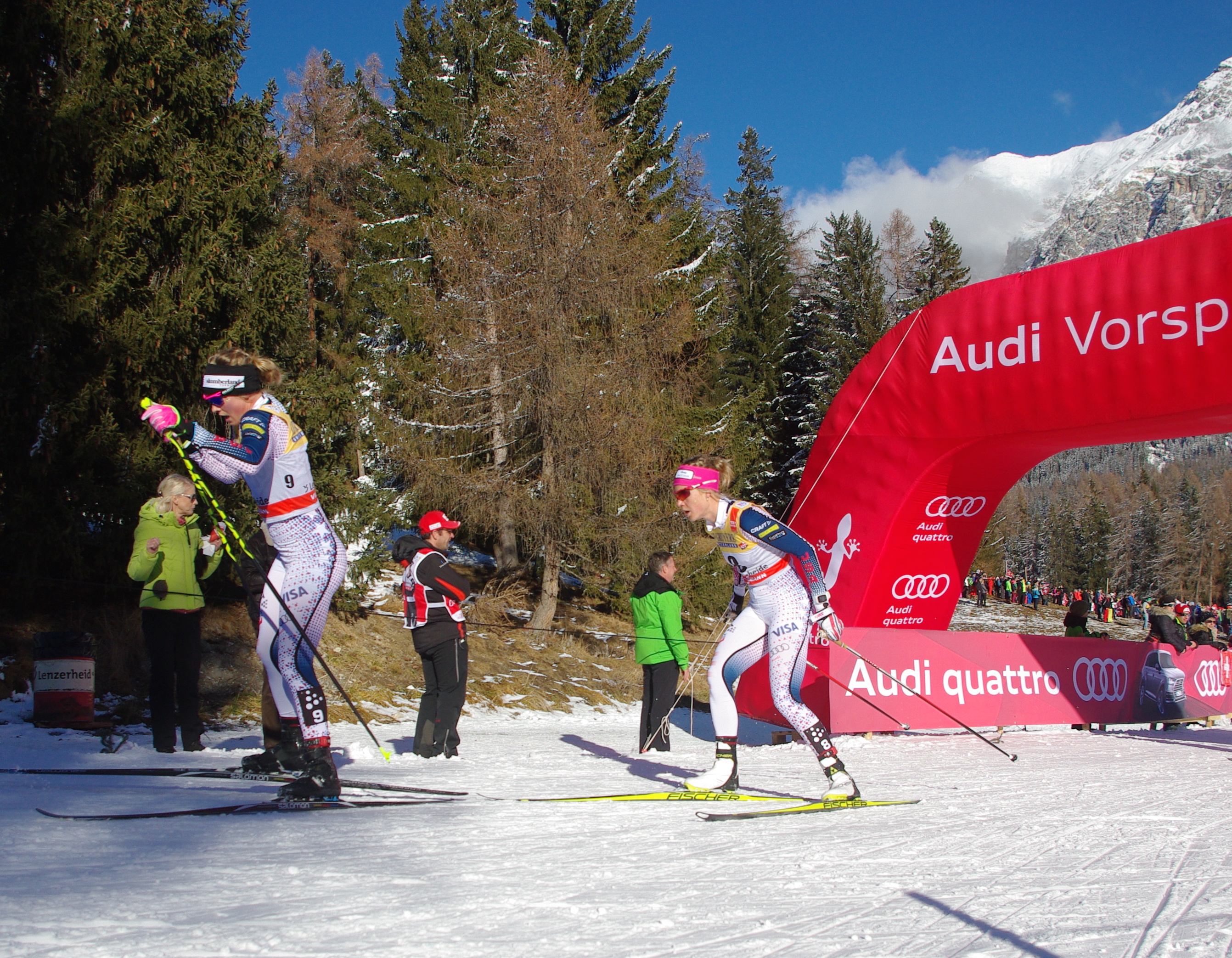 Diggins, Bjornsen Retain TdS Top 10; Stephen 22nd, Caldwell 27th in 5 k Pursuit