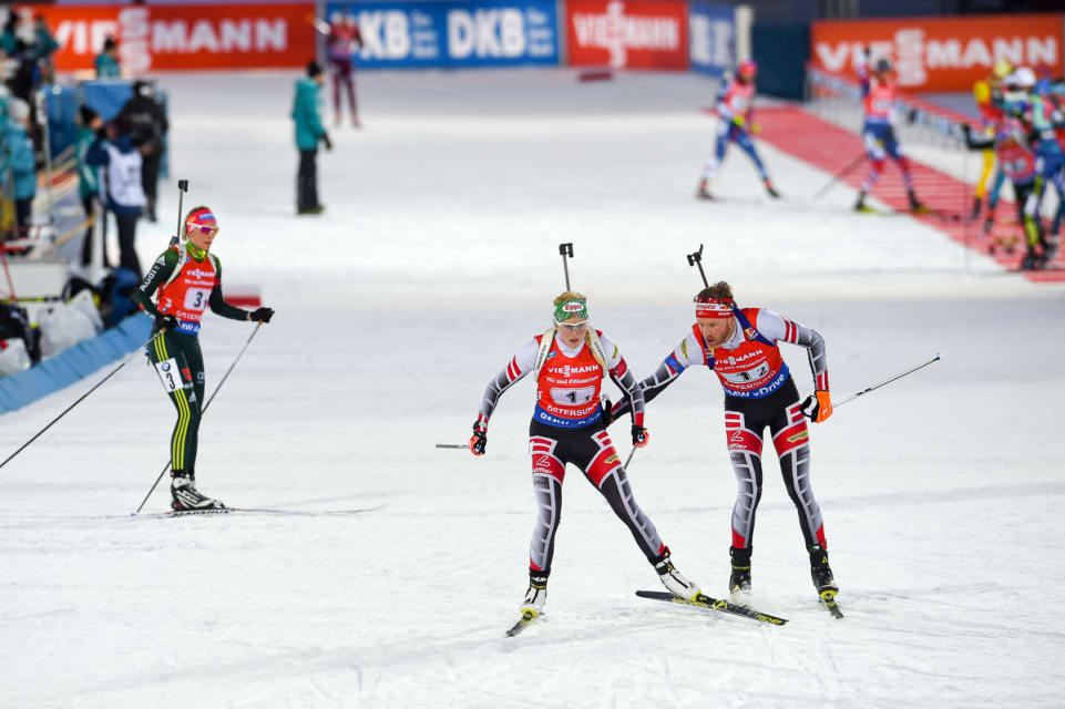 Crawford’s Nasty Crash Derails Canada in Single Mixed Relay, Austria Shines