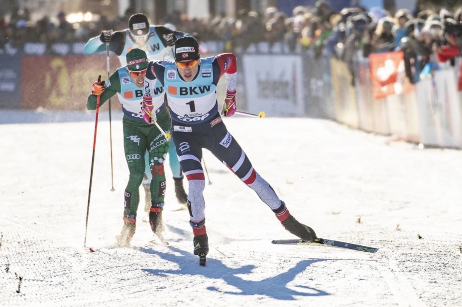 Klæbo Takes Davos Sprint for First Win of the Season; Simi Hamilton in 12th