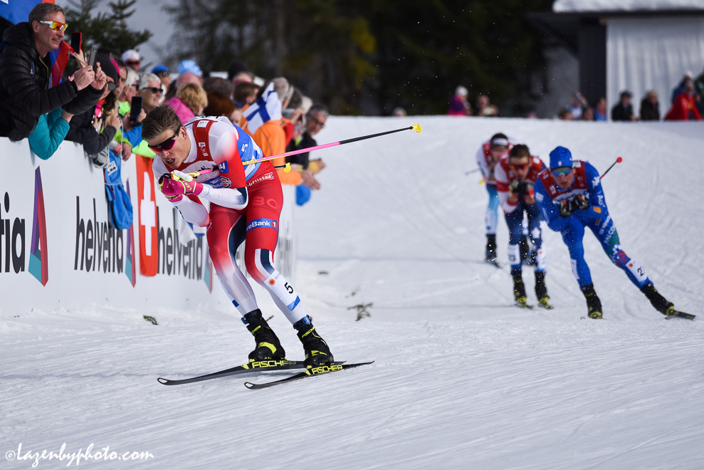 Klæbo Claims First World Championship Title, Hamilton 9th Overall