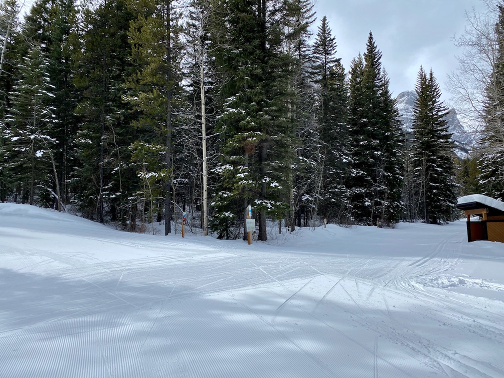 At the 2016 Ski Tour Canada, this was a dirt road crossing a race trail covered in manmade snow. This month, it looks so much better with corduroy.