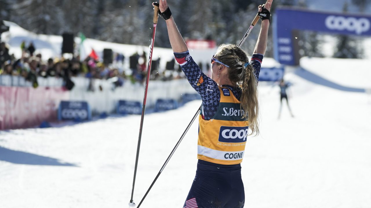 Diggins Dominates Cogne 10 k Freestyle