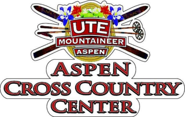 The Aspen Cross Country Center logo: crossed skis and columbines above the words Ute Mountaineer Aspen, with Aspen Cross Country Center beneath.
