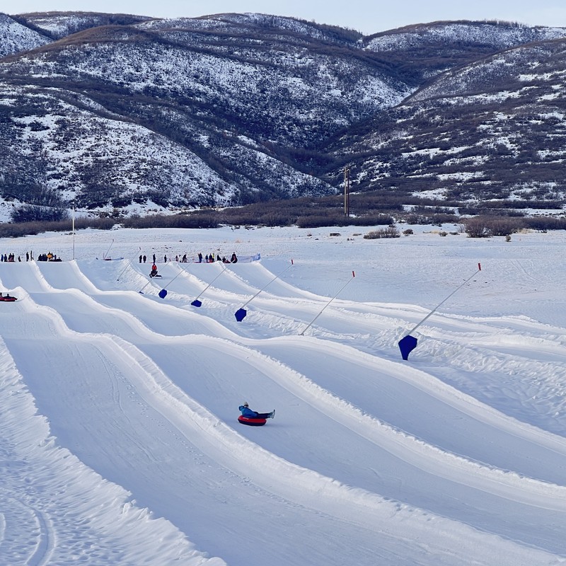 Groomed tubing lanes at Soldier Hollow Nordic Center
